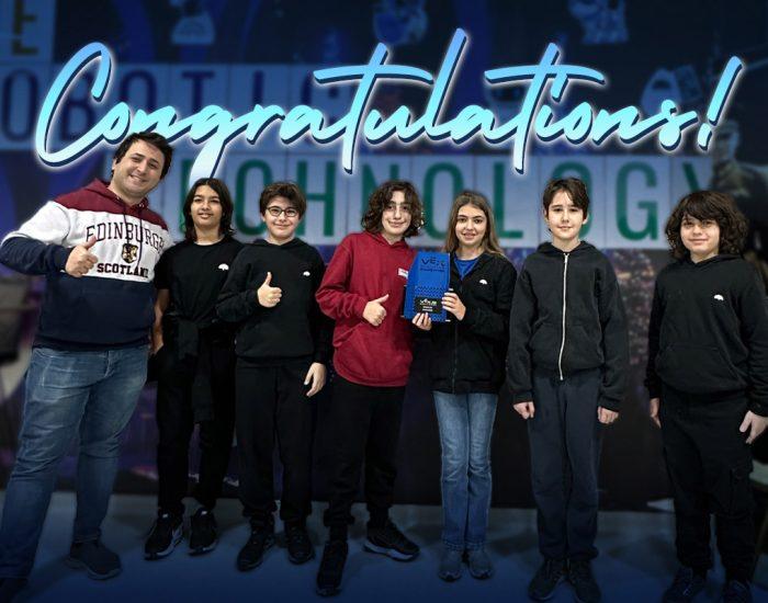 Middle School Robotics Team has won the Vex “Create” Award
