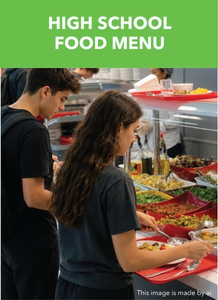 high school food menu